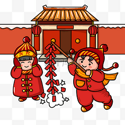 大年初一图片_2021新年放鞭炮年俗