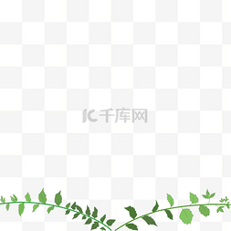 ins风绿植图片_春夏ins风树叶边框