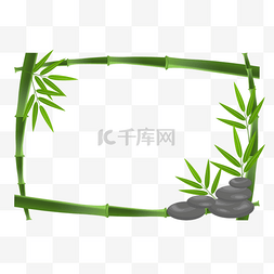bamboo tree 绿色长方形竹框架