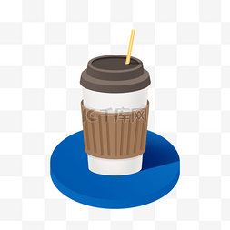 咖啡杯微立体icon