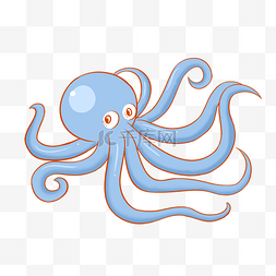 蓝色水生章鱼