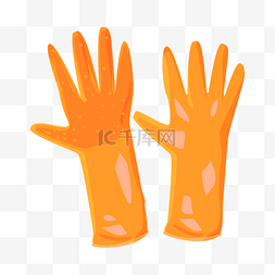 黄色橡胶手套图片_园艺工具手套