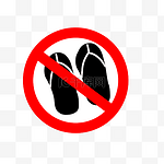 禁止穿拖鞋标识插图