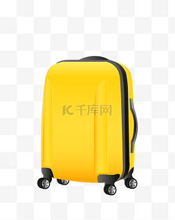 z拉杆箱图片_黄色的行李箱