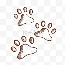 小动物脚印图片_极简动物脚印