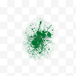 喷溅笔刷效果图片_绿色斑驳笔刷效果