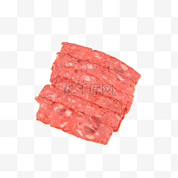 火腿肉切片图片_烤肉培根肉