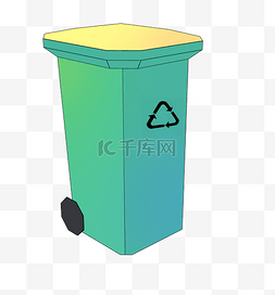 厨房垃圾桶图片_绿色环保垃圾桶