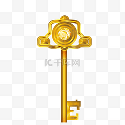 金色金属质感钥匙