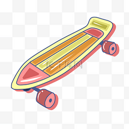 黄色滑板车图片_黄色一体滑板车插图