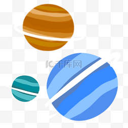 星星球球图片_圆形的卡通星际小星球