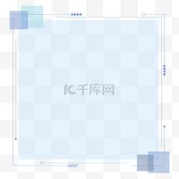 半透明色块图片_浅蓝色极简漂浮色块科技边框