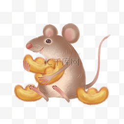 子鼠年图片_2020鼠年老鼠元宝