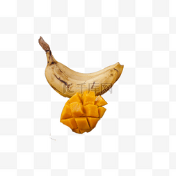 香蕉奶汁图片_新鲜的香蕉和芒果