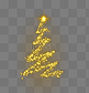 金色闪光圣诞树