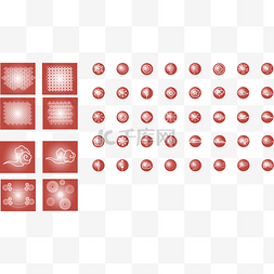 红色花纹理背景图片_中国风雪花新年元素背景纹理