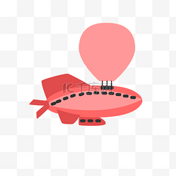 人物热气球图片_卡通旅行飞机简约元素