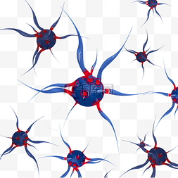 医学蓝色神经元细胞核