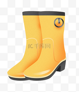 黄色雨靴鞋子