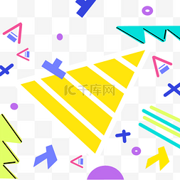 几何图形彩色图片_波普不规则三角形