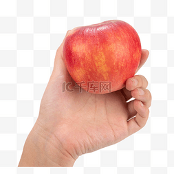 手拿水果苹果