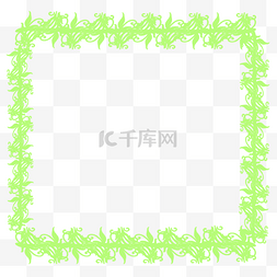 绿叶装饰花边框