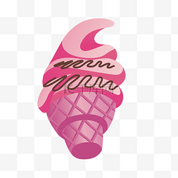 冰淇淋草莓图片_矢量夏季食物冰淇淋手绘