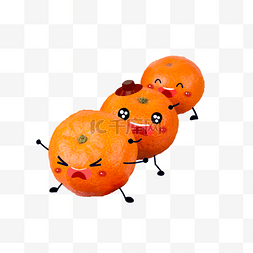 创意插画橘子