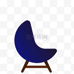 卡通蓝色的椅子图片_蓝色的椅子免抠图