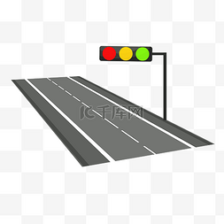 灰色的卡通道路插画