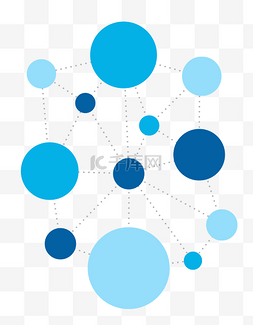 组织架构图表图片_蓝色圆形结构架构图