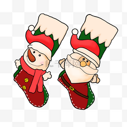 红绿袜子图片_圣诞节装饰红绿圣诞袜子