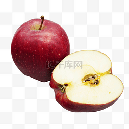 苹果切开的图片_切开的红色苹果