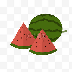 水果食材西瓜插画