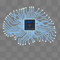 科技智能蓝色图片_智能科技大脑