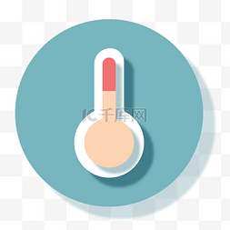 剪纸图片_卡通的天气气温图标