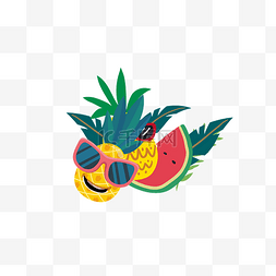 夏季水果卡通装饰图案