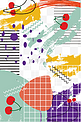 矢量欧式涂鸦撞色底纹