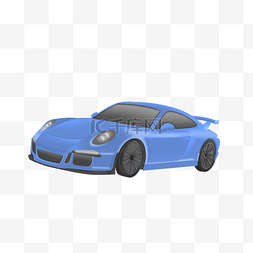 蓝色赛车汽车