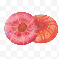 地方特产折页图片_美味的小吃甜甜圈插画