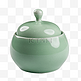绿色釉面调料罐