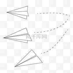 折纸飞机图片_一个折叠的纸飞机手绘