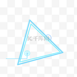 科技三角蓝色边框
