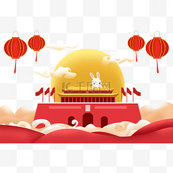 欢度国庆祝福祖国图片_国潮中秋国庆