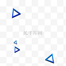 蓝紫色喷洒图片_科技漂浮三角形