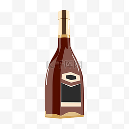 棕色洋酒酒瓶