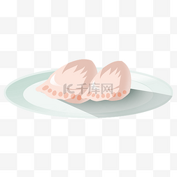 美味的蒸饺装饰插画