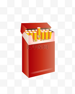 吸烟卡通图片图片_免扣卡通烟盒黄色