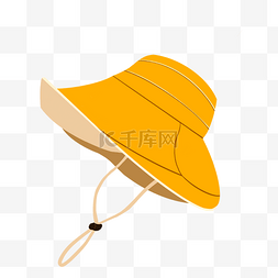 黄色系图片_黄色系绳遮阳帽