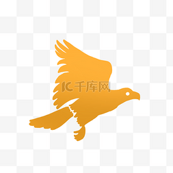 橙色飞翔老鹰